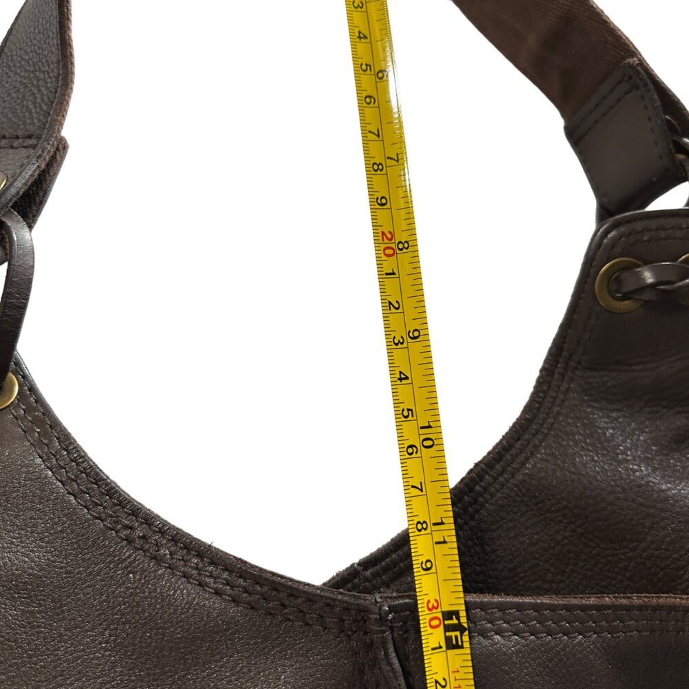 Lucky Brand Dark Brown Leather Hobo Shoulder Bag - Picture 13 of 13